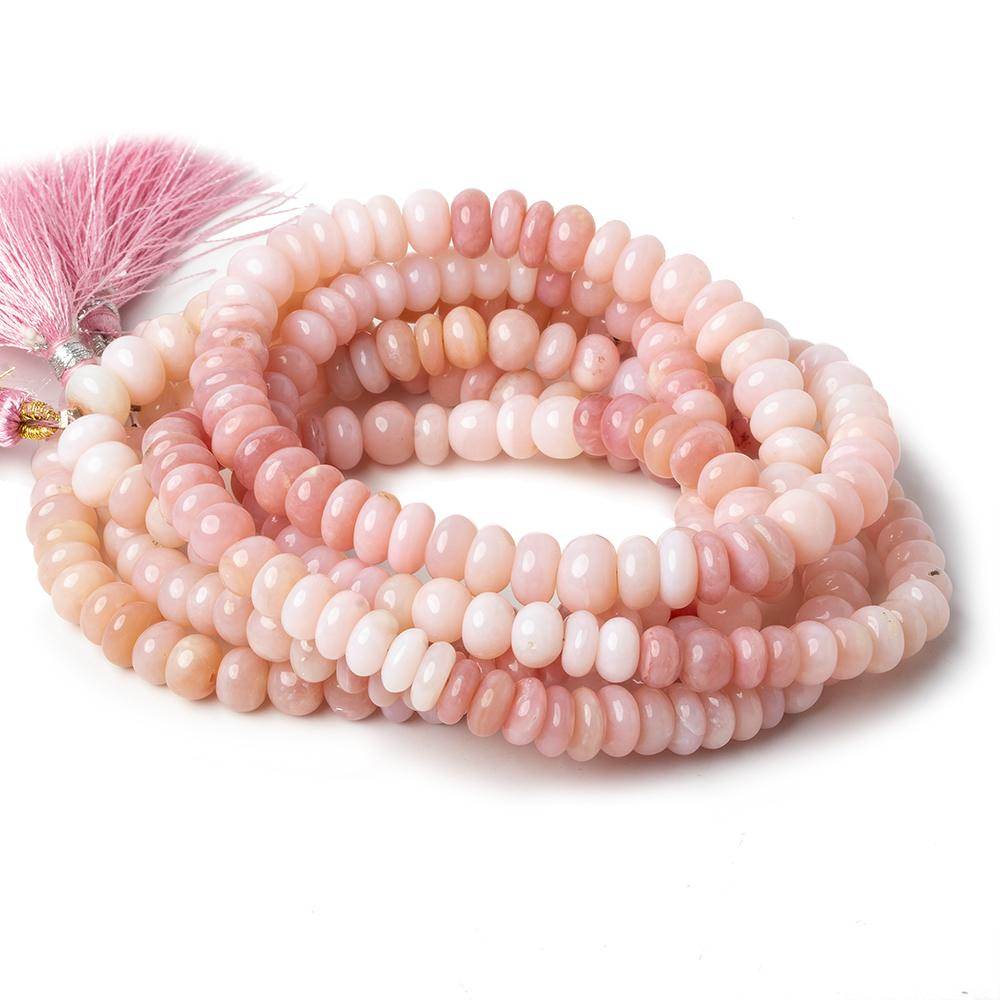 6.5-7mm Pink Peruvian Opal Plain Rondelle Beads 16 inch 90 beads AAA (ONLINE ORDER ONLY)