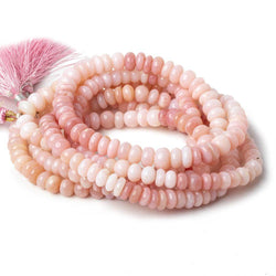 6.5-7mm Pink Peruvian Opal Plain Rondelle Beads 16 inch 90 beads AAA (ONLINE ORDER ONLY)