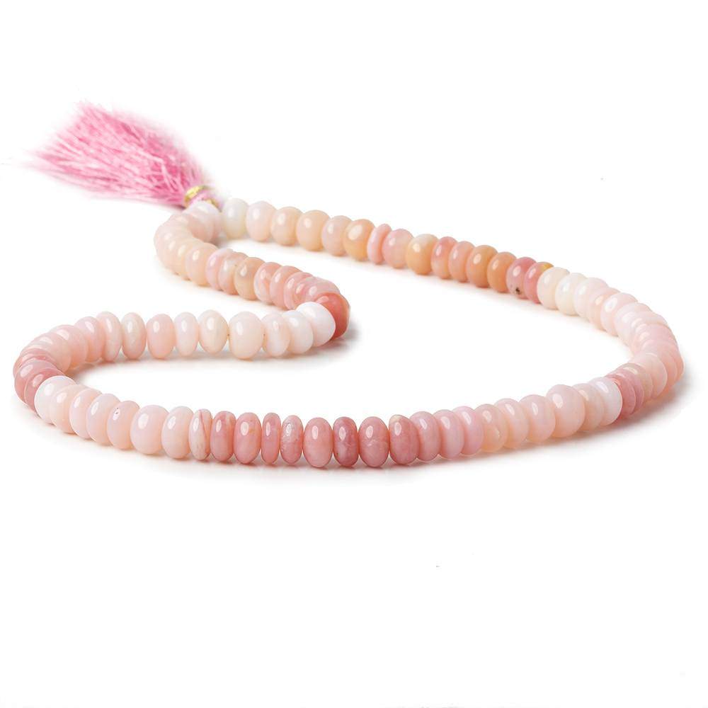 6.5-7mm Pink Peruvian Opal Plain Rondelle Beads 16 inch 90 beads AAA (ONLINE ORDER ONLY)