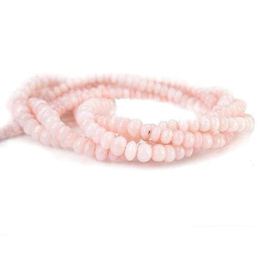 6.5-7mm Pink Peruvian Opal Plain Rondelle Beads 16 inch 90 beads AAA (ONLINE ORDER ONLY)