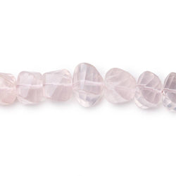 6.5-7mm Rose Quartz Faceted Twist Beads 8.5 inch 36 pieces (ONLINE ORDER ONLY)