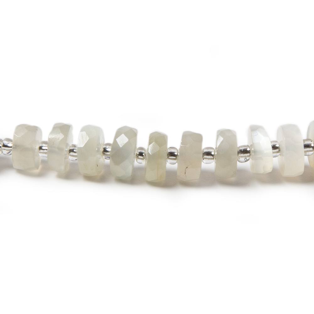 6.5-7mm Sage Green Moonstone faceted heshi beads 15.5 inch 92 pieces (ONLINE ORDER ONLY)