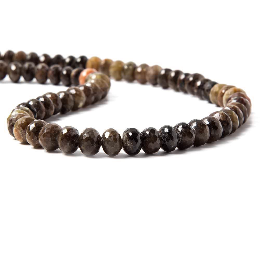 6.5-8.5mm Multi Fancy Sapphire faceted rondelle beads 16 inch 72 pieces (ONLINE ORDER ONLY)