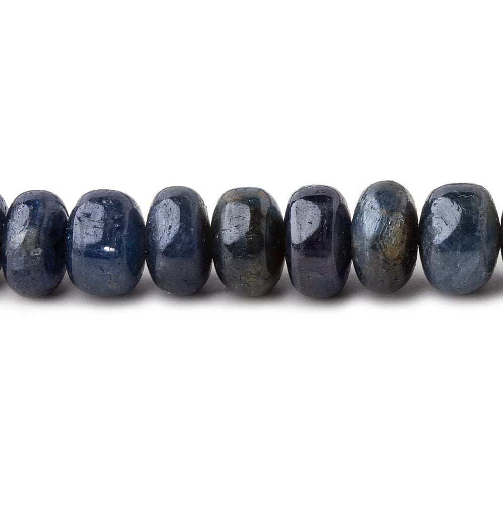 6.5-8mm Blue Sapphire Plain Rondelle Beads 16 inch 90 pieces 1mm hole (ONLINE ORDER ONLY)