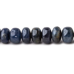 6.5-8mm Blue Sapphire Plain Rondelle Beads 16 inch 90 pieces 1mm hole (ONLINE ORDER ONLY)