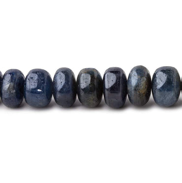 6.5-8mm Blue Sapphire Plain Rondelle Beads 16 inch 90 pieces 1mm hole (ONLINE ORDER ONLY)