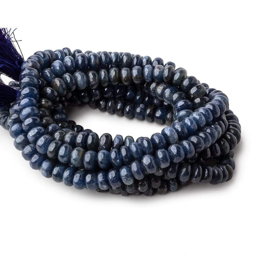 6.5-8mm Blue Sapphire Plain Rondelle Beads 16 inch 90 pieces 1mm hole (ONLINE ORDER ONLY)
