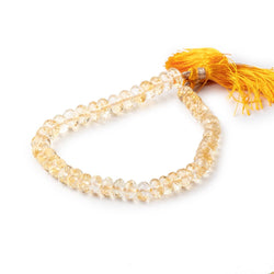 6.5-8mm Citrine Faceted Rondelle Beads 8.25 inch 46 pieces (ONLINE ORDER ONLY)