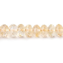 6.5-8mm Citrine Faceted Rondelle Beads 8.25 inch 46 pieces (ONLINE ORDER ONLY)