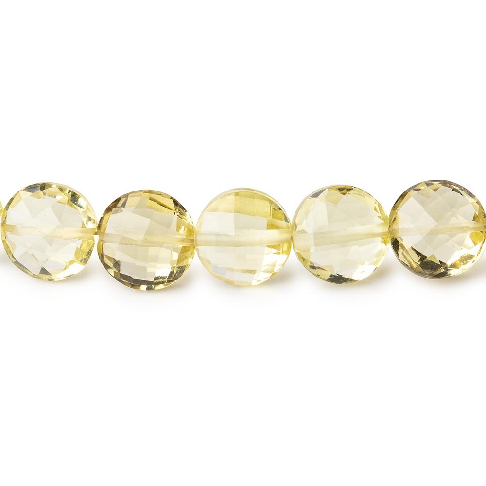 6.5-8mm Lemon Quartz Faceted Coin Beads 16 inch 56 pieces (ONLINE ORDER ONLY)