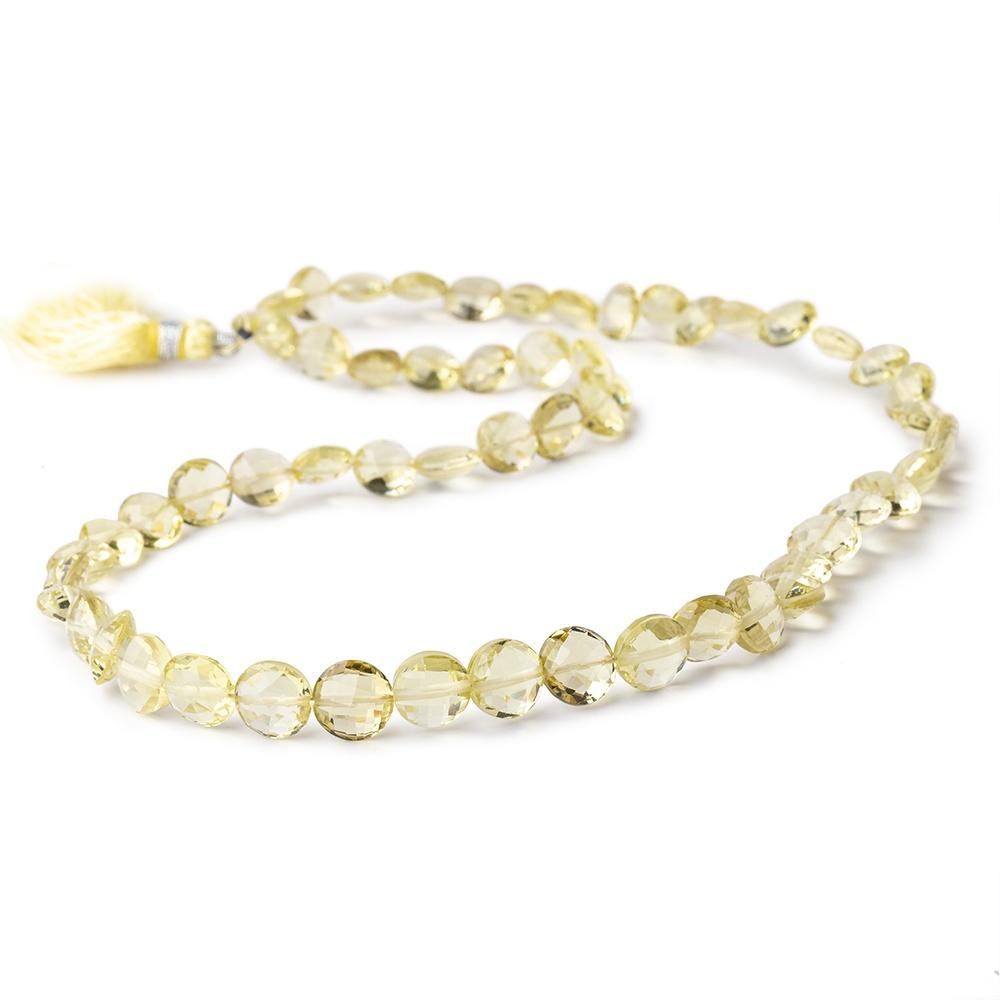 6.5-8mm Lemon Quartz Faceted Coin Beads 16 inch 56 pieces (ONLINE ORDER ONLY)