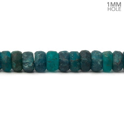 6.5-8mm Matte Neon Apatite plain rondelle beads 1mm drill hole 8 inch 50 pcs (ONLINE ORDER ONLY)
