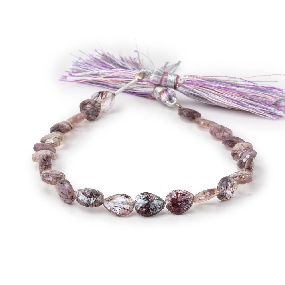 6.5-8mm Mystic Moss Amethyst Faceted Pear Beads 8 inch 23 pieces (ONLINE ORDER ONLY)
