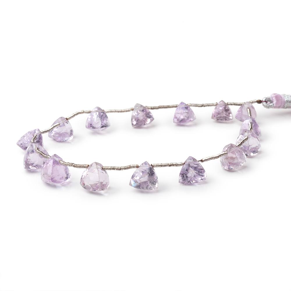 6.5-8mm Pink Amethyst Faceted Trillion Beads 7 inch 15 pieces (ONLINE ORDER ONLY)