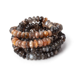 6.5-8mm Sunstone & Moonstone Plain Rondelle Beads 16 inch 90 pieces (ONLINE ORDER ONLY)