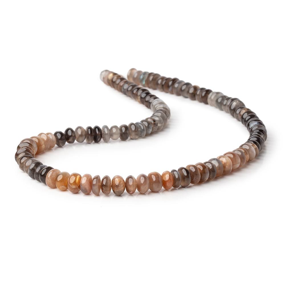 6.5-8mm Sunstone & Moonstone Plain Rondelle Beads 16 inch 90 pieces (ONLINE ORDER ONLY)