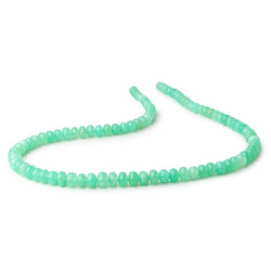 6.5-9.5mm Tanzanian Green Opal Plain Rondelle Beads 20 inch 90 pieces AAA (ONLINE ORDER ONLY)