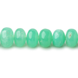 6.5-9.5mm Tanzanian Green Opal Plain Rondelle Beads 20 inch 90 pieces AAA (ONLINE ORDER ONLY)