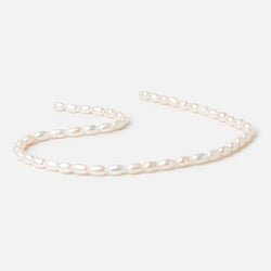 6.5-9mm Creamy White Oval Freshwater Pearls 15 inch 40 Beads (ONLINE ORDER ONLY)