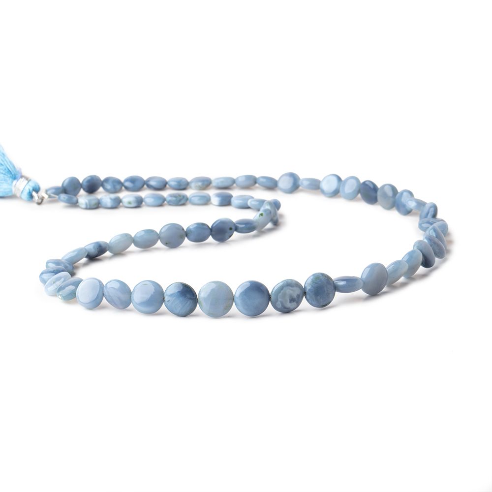 6.5-9mm Owyhee Denim Opal Plain Coin Beads 18 inch 60 pieces (ONLINE ORDER ONLY)