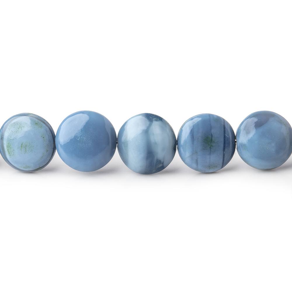 6.5-9mm Owyhee Denim Opal Plain Coin Beads 18 inch 60 pieces (ONLINE ORDER ONLY)