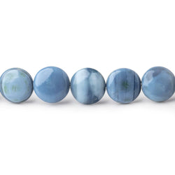 6.5-9mm Owyhee Denim Opal Plain Coin Beads 18 inch 60 pieces (ONLINE ORDER ONLY)
