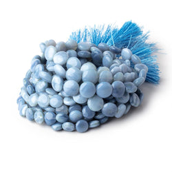 6.5-9mm Owyhee Denim Opal Plain Coin Beads 18 inch 60 pieces (ONLINE ORDER ONLY)
