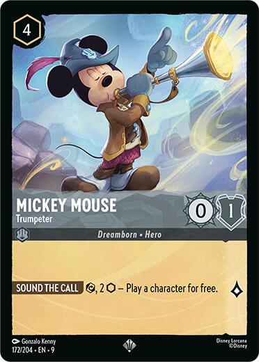 Mickey Mouse - Trumpeter (172/204) [Fabled] (ONLINE ORDER ONLY)
