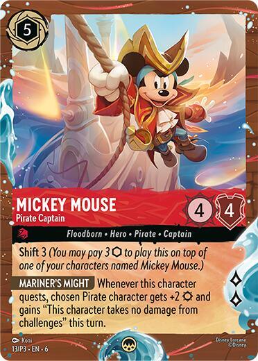 Mickey Mouse - Pirate Captain (Disney Cruise Promo) (13/P3) [Promo Cards] (ONLINE ORDER ONLY)