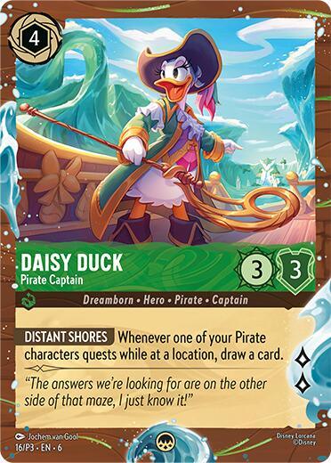 Daisy Duck - Pirate Captain (Disney Cruise Promo) (16/P3) [Promo Cards] (ONLINE ORDER ONLY)