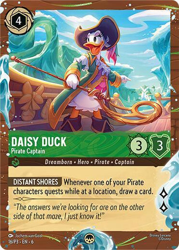 Daisy Duck - Pirate Captain (Disney Cruise Promo) (16/P3) [Promo Cards] (ONLINE ORDER ONLY)