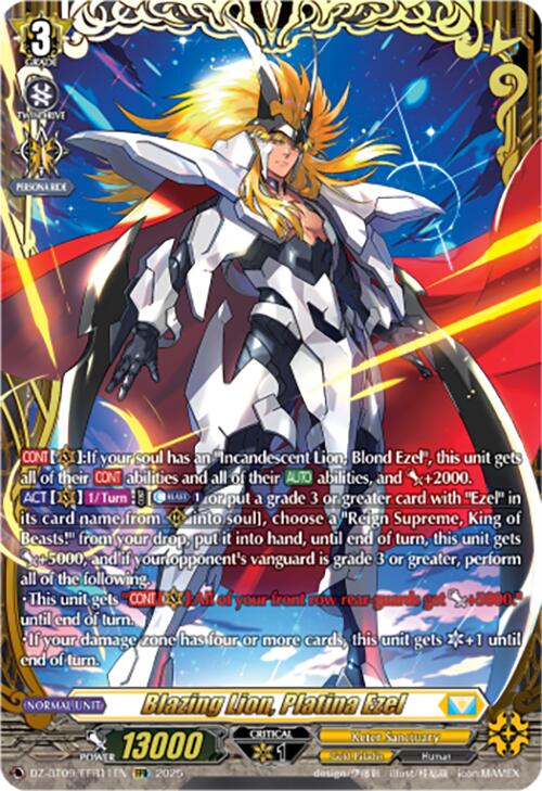 Blazing Lion, Platina Ezel (DZ-BT09/FFR11EN) [Super Brave Detonation]