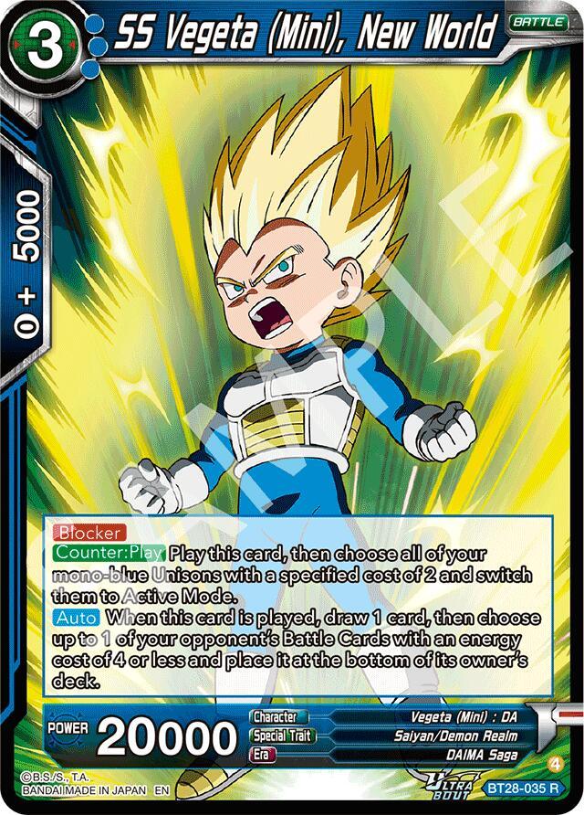 SS Vegeta (Mini), New World (BT28-035) [Prismatic Clash] (ONLINE ORDER ONLY)