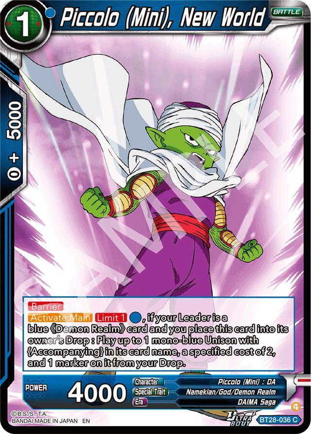 Piccolo (Mini), New World (BT28-036) [Prismatic Clash] (ONLINE ORDER ONLY)
