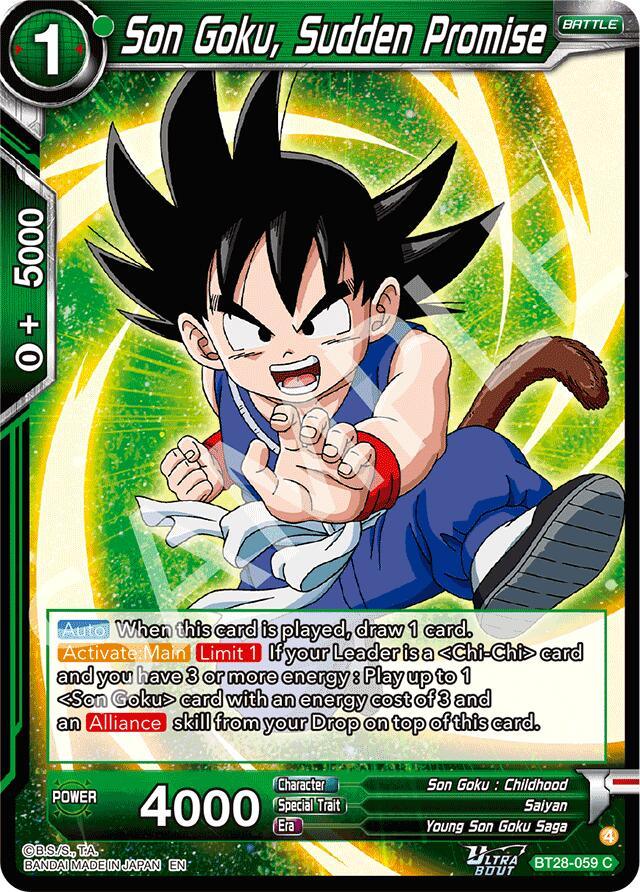 Son Goku, Sudden Promise (BT28-059) [Prismatic Clash] (ONLINE ORDER ONLY)