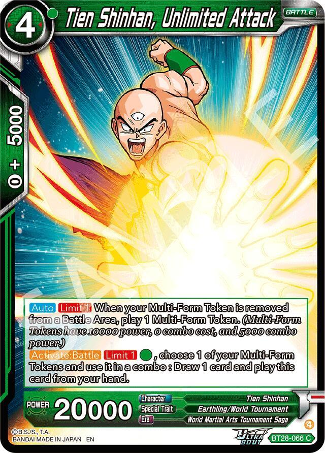 Tien Shinhan, Unlimited Attack (BT28-066) [Prismatic Clash] (ONLINE ORDER ONLY)