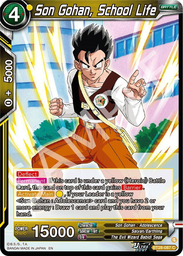 Son Gohan, School Life (BT28-087) [Prismatic Clash] (ONLINE ORDER ONLY)