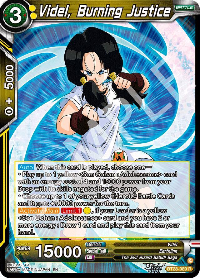 Videl, Burning Justice (BT28-089) [Prismatic Clash] (ONLINE ORDER ONLY)