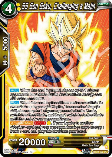 SS Son Goku, Challenging a Majin (BT28-092) [Prismatic Clash] (ONLINE ORDER ONLY)
