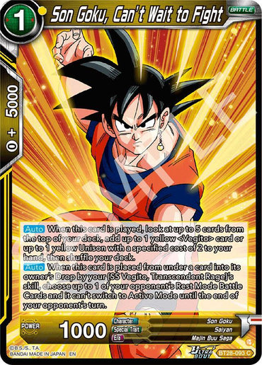 Son Goku, Can't Wait to Fight (BT28-093) [Prismatic Clash] (ONLINE ORDER ONLY)