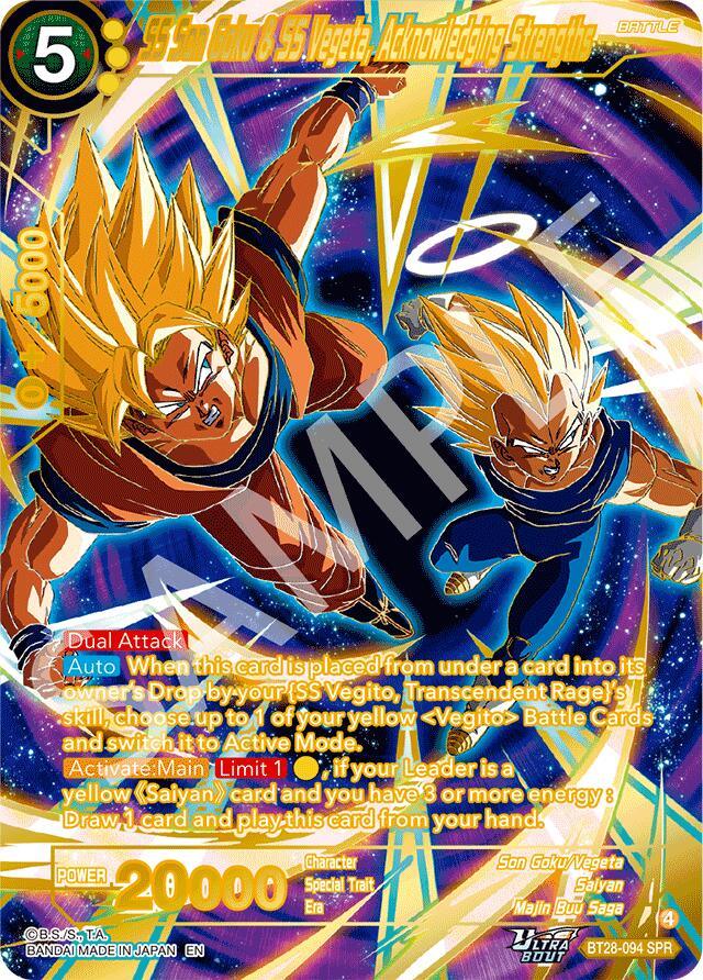 SS Son Goku & SS Vegeta, Acknowledging Strengths (SPR) (BT28-094) [Prismatic Clash] (ONLINE ORDER ONLY)