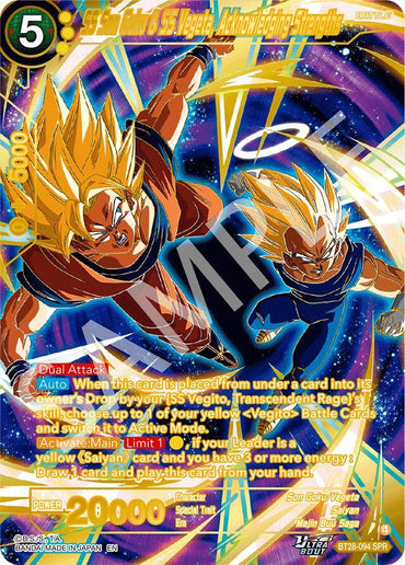 SS Son Goku & SS Vegeta, Acknowledging Strengths (SPR) (BT28-094) [Prismatic Clash] (ONLINE ORDER ONLY)