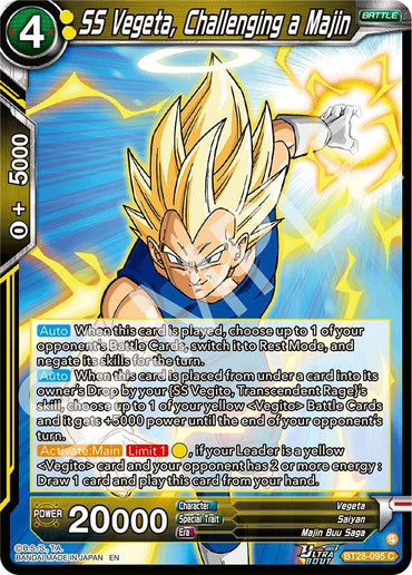 SS Vegeta, Challenging a Majin (BT28-095) [Prismatic Clash] (ONLINE ORDER ONLY)