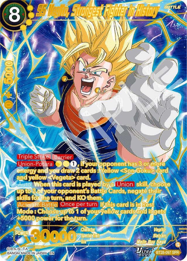 SS Vegito, Strongest Fighter in History (SPR) (BT28-097) [Prismatic Clash] (ONLINE ORDER ONLY)