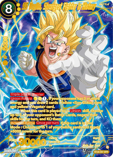 SS Vegito, Strongest Fighter in History (SPR) (BT28-097) [Prismatic Clash] (ONLINE ORDER ONLY)