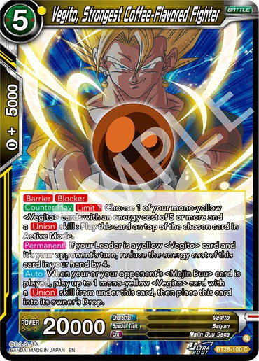 Vegito, Strongest Coffee-Flavored Fighter (BT28-100) [Prismatic Clash] (ONLINE ORDER ONLY)