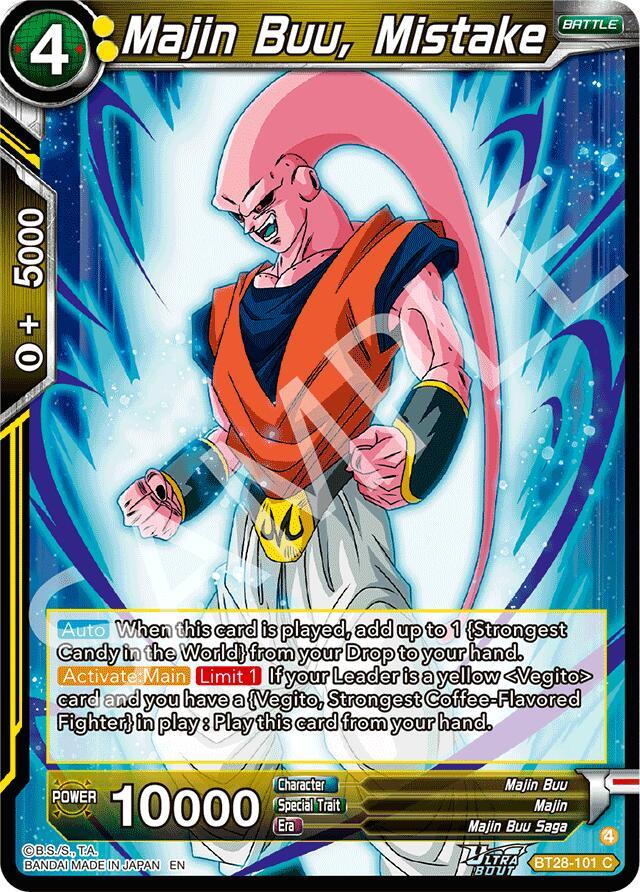 Majin Buu, Mistake (BT28-101) [Prismatic Clash] (ONLINE ORDER ONLY)