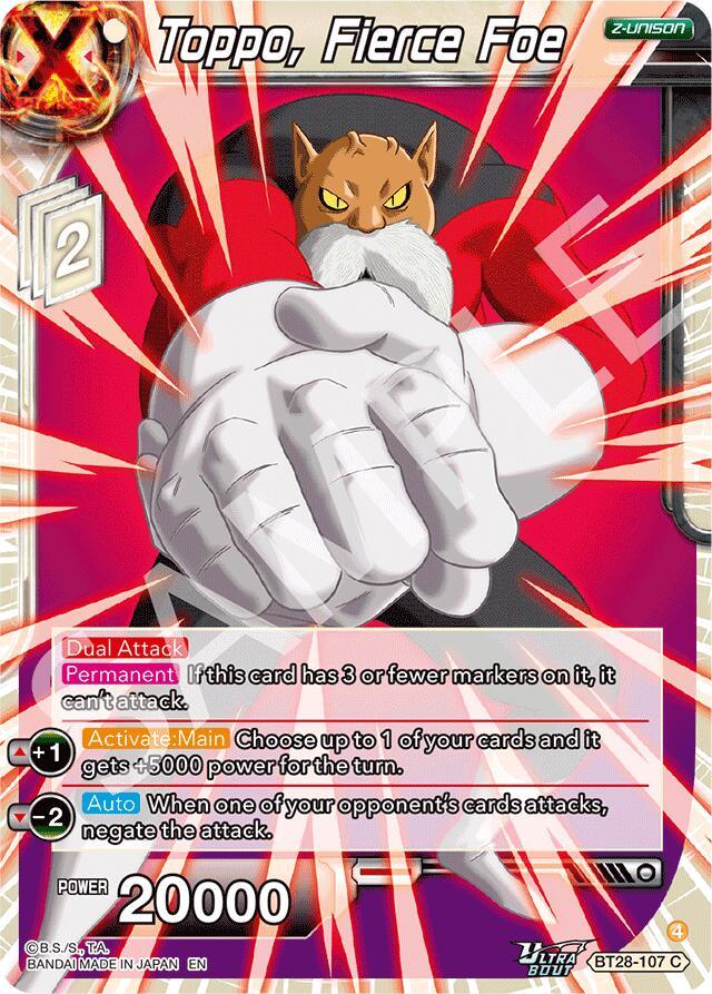 Toppo, Fierce Foe (BT28-107) [Prismatic Clash] (ONLINE ORDER ONLY)