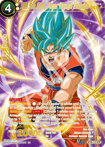 SSB Son Goku, Power Through Evolution (SPR) (BT28-112) [Prismatic Clash] (ONLINE ORDER ONLY)