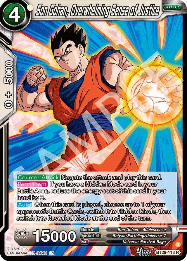 Son Gohan, Overwhelming Sense of Justice (BT28-113) [Prismatic Clash] (ONLINE ORDER ONLY)